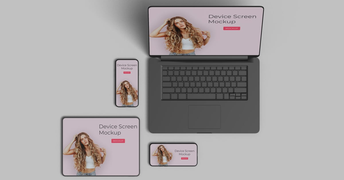 Devices Mockup - Laptop, Phone, and Tablet（418440）-技能树